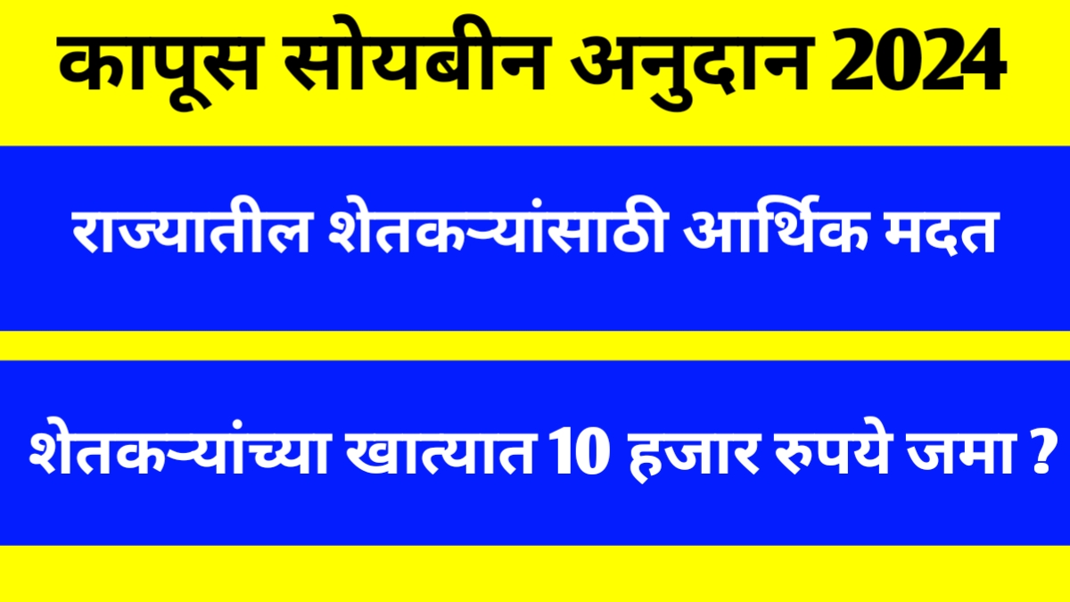 कापूस सोयाबिन अनुदान वाटप 2024: शेतकऱ्यांच्या खात्यात 10 हजार रुपये जमा होण्यास सुरुवात; तुम्हाला आले का?